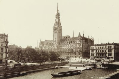 Hamburgi városháza. 1900 körül alkotó: Unbekannt