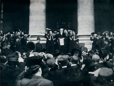 A Törökország elleni háború kikiáltása a londoni királyi börzén, 1914 alkotó: Unbekannt
