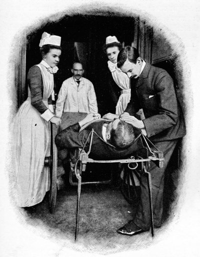 Baleseti eset fogadása a londoni Poplar Hospitalban, c1903 1903 alkotó: Unbekannt