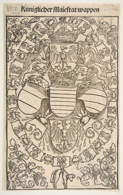 Recto: I. Maximilianus mint a rómaiak királyának címere, verso: Flórián címere ..., 1502. alkotó: Unbekannt
