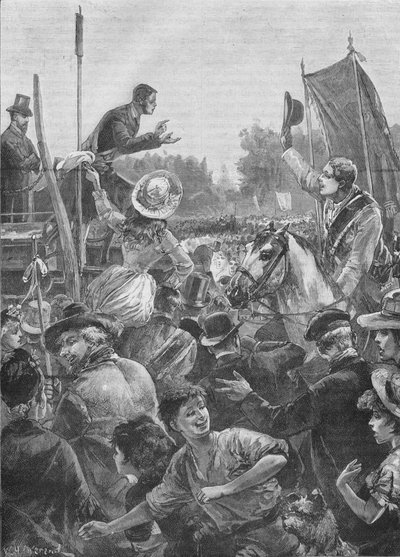 Reformtüntetés a londoni Hyde Parkban, 1906. 19. század alkotó: Unbekannt