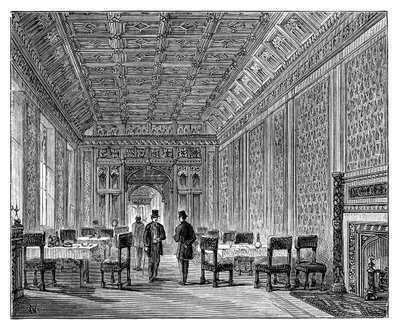 Frissítő szoba, Lordok Háza, Westminster palota, London, 1888 alkotó: Unbekannt