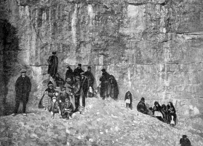 Menekültek, Belleville-hegység, a franciaországi Verdun bombázása során, az első világháború, 1916 alkotó: Unbekannt