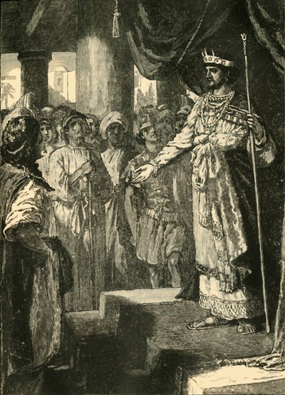 Rehoboam, aki elfogadja a fiatalok tanácsát, 1890. alkotó: Unbekannt