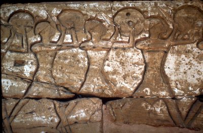 Katonák domborműve, III. Ramszesz temploma, Medinet Habu, Luxor, Egyiptom, Kr.e. 12. század alkotó: Unbekannt