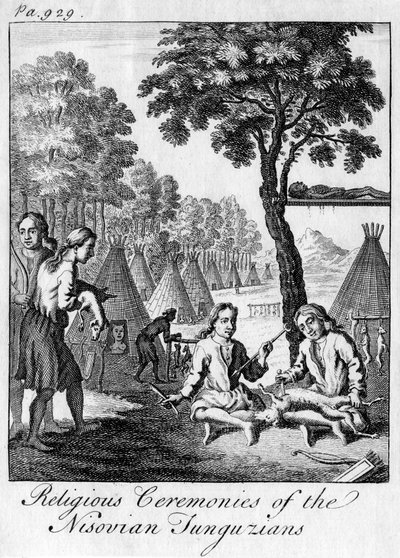 A nisoviai tunguzok vallási szertartásai, 1748 alkotó: Unbekannt