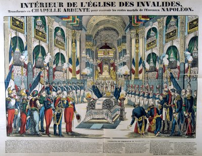 I. Napóleon maradványait a párizsi Les Invalidesbe viszik, 1840. december 15-én, XIX. alkotó: Unbekannt