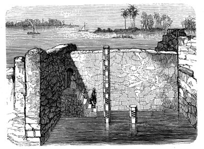 Nilométer maradványai, egy ősi eszköz a Nílus éves elöntésének mérésére, c1885 alkotó: Unbekannt