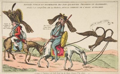 A porosz Don-Quixoták örömteli és diadalmas visszatérése Németországba, a hódítás után..., kb. 1792. alkotó: Unbekannt