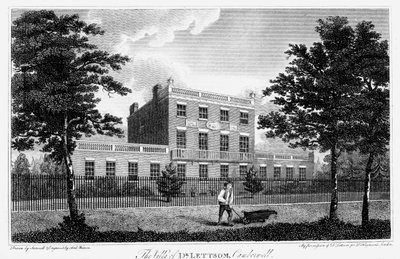 John Coakley Lettsom lakóhelye, Camberwell, London, 1817 alkotó: Unbekannt
