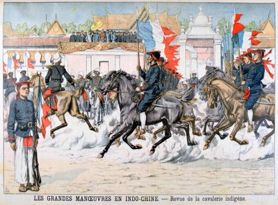 Az őslakos lovasság áttekintése, Francia Indokína, 1903 alkotó: Unbekannt