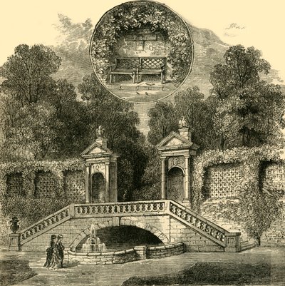Rogers Seat és Inigo Jones Gateway, Holland House, 1876. alkotó: Unbekannt