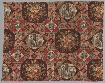 Hengernyomott pamuttextil, 19. század. alkotó: Unbekannt