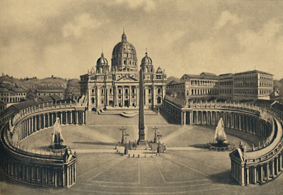 Roma - Bazilika és Szent Péter tér. Vatikáni Palota, 1910 alkotó: Unbekannt
