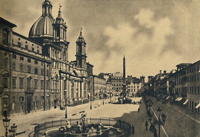 Róma - Circo Agonale - Szent Ágnes-templom - Bernini szökőkútjai, 1910 alkotó: Unbekannt