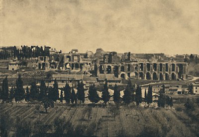 Roma – Septimius Severus palotája alépítményeinek hatalmas maradványai, 1910. alkotó: Unbekannt