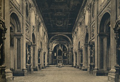 Roma - Lateráni Borromini Szent János-bazilika főhajója, ív. 1650, 1910 alkotó: Unbekannt