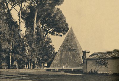Roma - Caius Cestius sírpiramisa - Szent Pál kapuja az Ostia úton, 1910 alkotó: Unbekannt