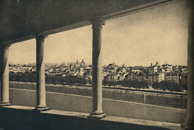 Róma – Kilátás a városra a Bramante-féle Logia felől a St. Angelo kastélyban, 1910 alkotó: Unbekannt