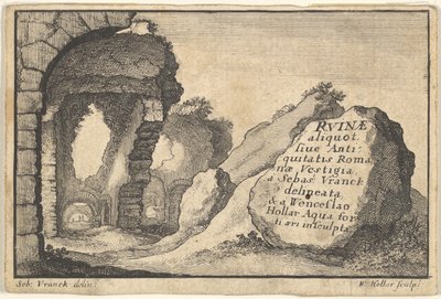 Római romok, a címlap második változata, kb. 1650. alkotó: Unbekannt