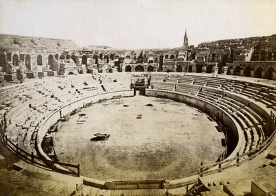 Római amfiteátrum, Nimes, Franciaország, 19. század vége vagy 20. század eleje alkotó: Unbekannt