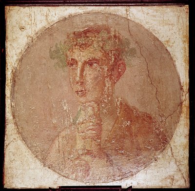 Fiatal férfi római portréfestménye, Pompeii, Olaszország alkotó: Unbekannt