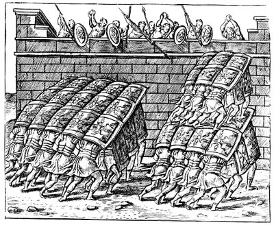 Római katonák megtámadnak egy erődöt, 1605 alkotó: Unbekannt