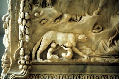 Romulus és Remus szoptatják a nőstényfarkast alkotó: Unbekannt