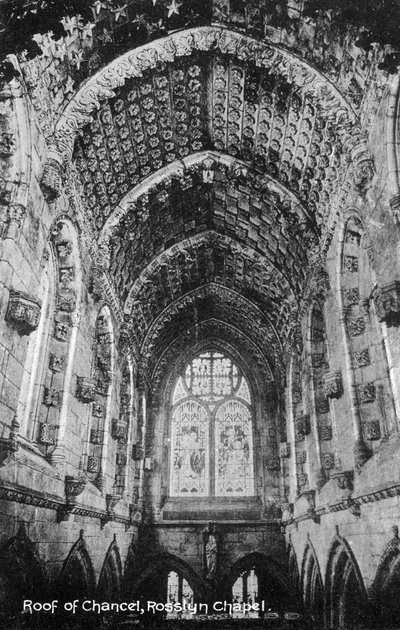 Roof of the Chancel, Rosslyn Chapel, Midlothian, Skócia, XX. század alkotó: Unbekannt