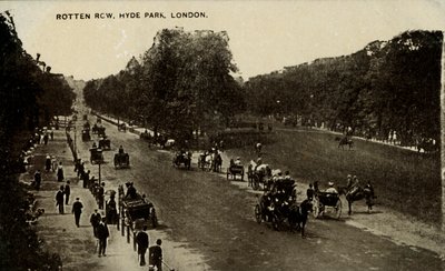 Rotten Row, Hyde Park, London, 19. század vége – 20. század eleje. alkotó: Unbekannt