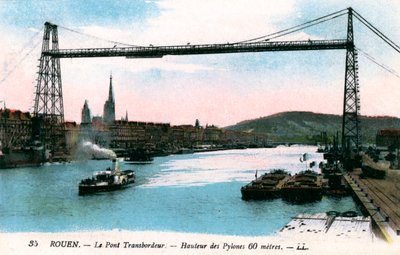 Rouen, The Transporter Bridge, Transporter Bridge, 20. század alkotó: Unbekannt