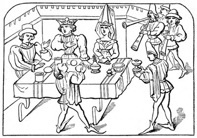 Királyi lakoma, 15. század, 1910 alkotó: Unbekannt