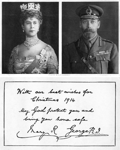 Királyi karácsonyi üdvözlőlap a brit csapatoknak, 1914 alkotó: Unbekannt