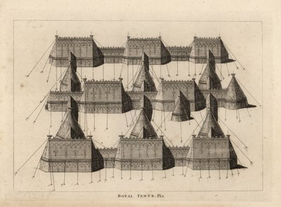 Henrik király és I. Ferenc francia király találkozása alkalmából felállított királyi sátrak Ardres közelében 1520 alkotó: Unbekannt