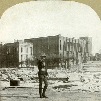 A Szent Ignác katolikus templom romjai, 1906. alkotó: Unbekannt