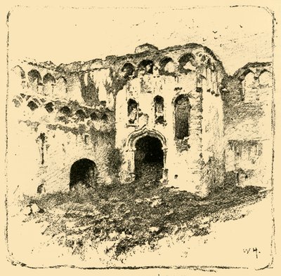 A püspöki palota romjai, 1898. alkotó: Unbekannt