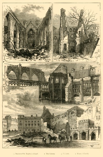 A Parlament romjai, 1881. alkotó: Unbekannt