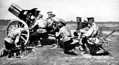Orosz tarack a gyakorlati tűzben, első világháború, 1914 alkotó: Unbekannt