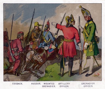 Orosz katonák 1760-ból 19. század alkotó: Unbekannt