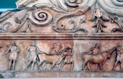 Áldozati jelenet az Ara Pacison, Rómában alkotó: Unbekannt