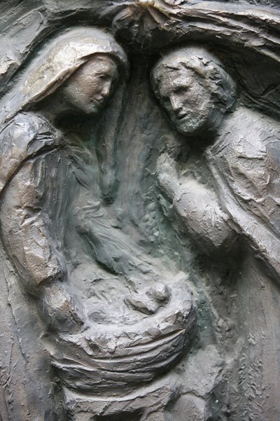 Saint-Pierre de Montmartre templom: Notre Dame ajtószobor: Születés, Párizs, Franciaország alkotó: Unbekannt