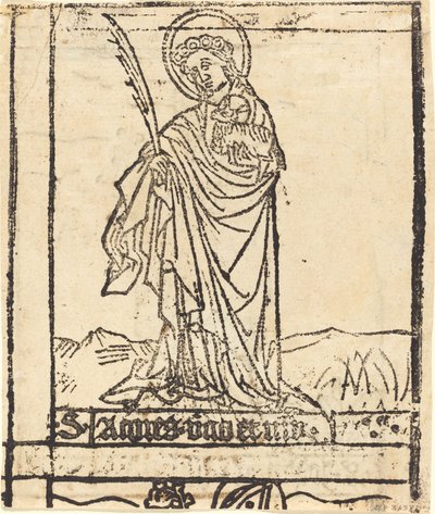 Szent Ágnes [verso], valószínűleg 14601480. alkotó: Unbekannt