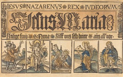 Szent Anna, A Madonna és a Gyermek és a Szentek Christopher, Sebastian, Clara..., c. 15001525. alkotó: Unbekannt