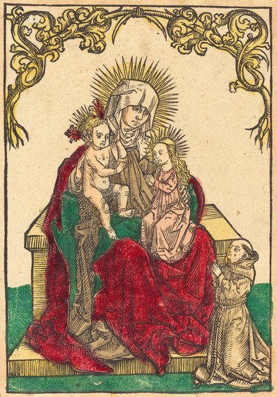 Szent Anna, A Madonna és a Gyermek, és egy ferences szerzetes, c. 1500. alkotó: Unbekannt