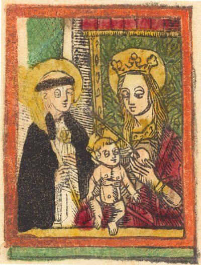 Szent Bernát a Madonnával és a Gyermekkel, 14801500. alkotó: Unbekannt