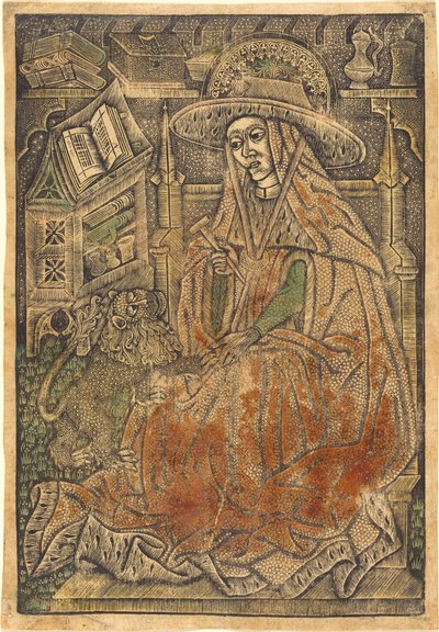Szent Jeromos tanulmányában, 14601470. alkotó: Unbekannt