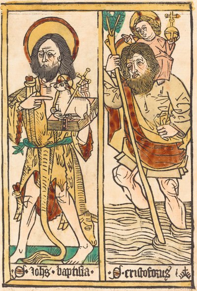 Keresztelő Szent János és Szent Kristóf, 14701480. alkotó: Unbekannt