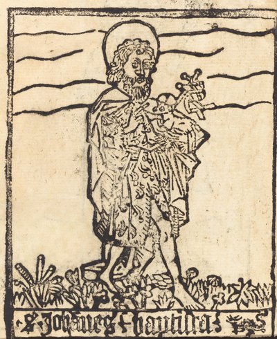 Keresztelő Szent János [recto], valószínűleg 14601480. alkotó: Unbekannt