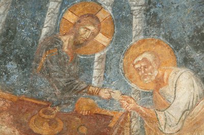 Szent Miklós templom freskója: Jézus Myra Turquie apostollal alkotó: Unbekannt