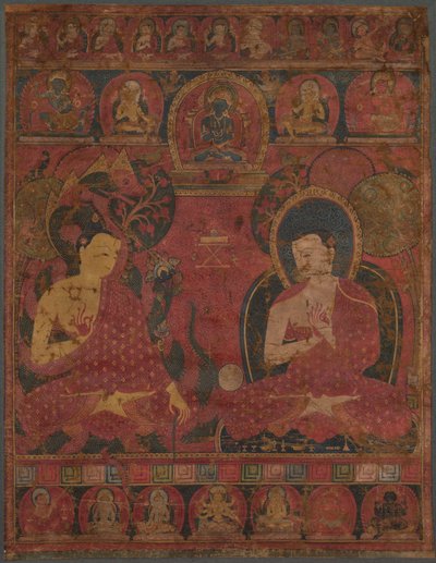 Szakjamuni Thangka tanítvánnyal, 14. század. alkotó: Unbekannt
